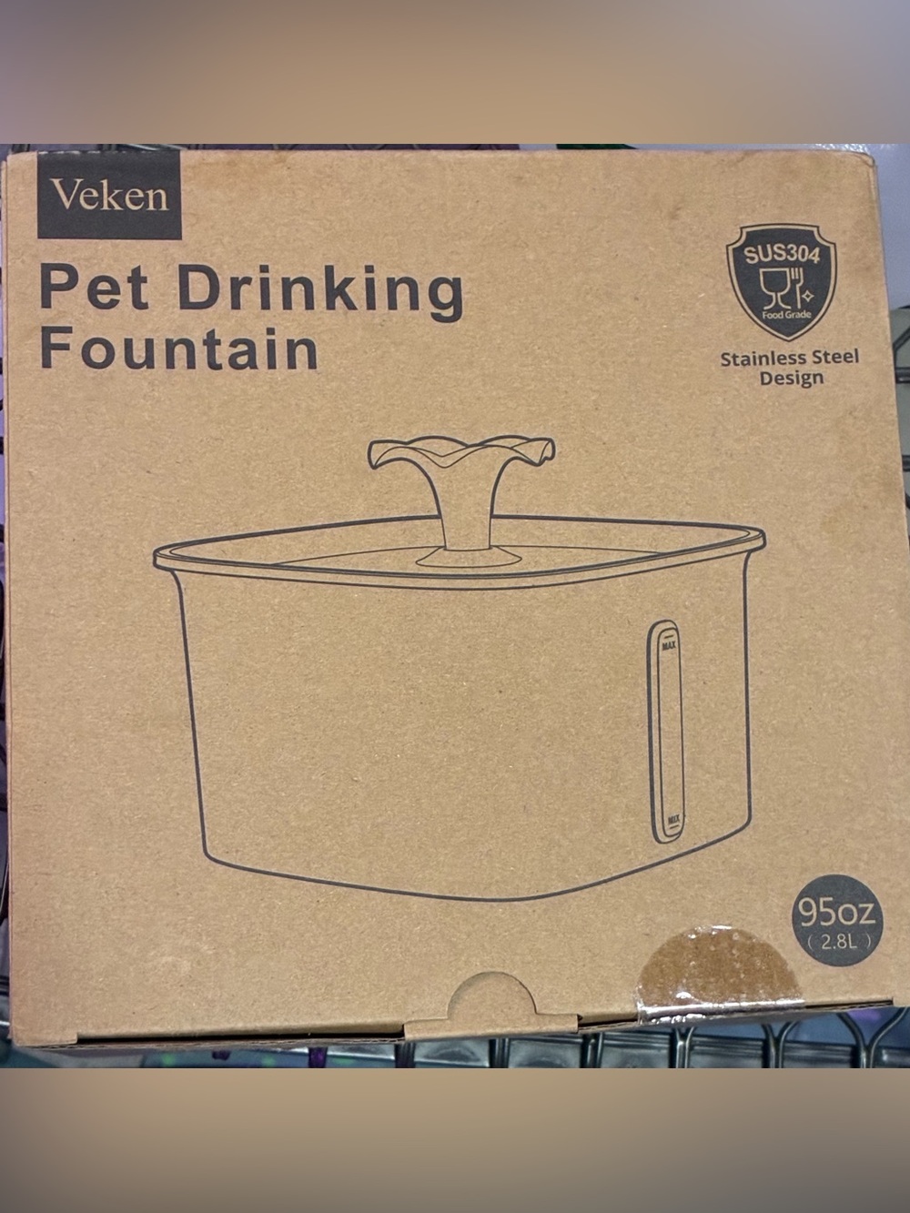 Brand New Veken Pet Drinking Fountain